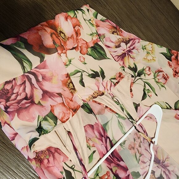 Lulus Pink Floral Print Sleeveless  Maxi Dress NWOT XS - Picture 4 of 10